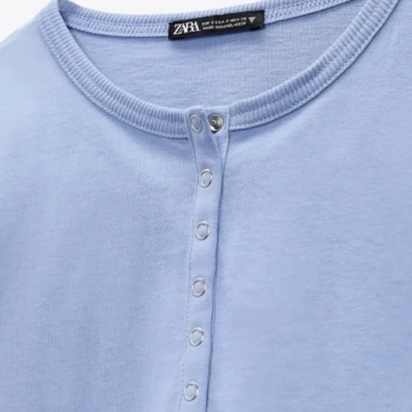 NWT Zara Snap Button Top - Picture 3 of 8